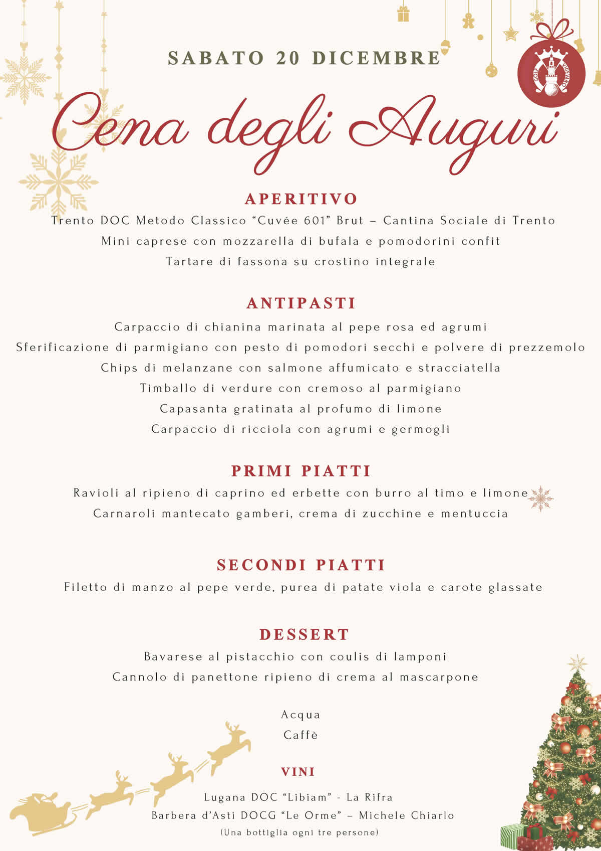MENU CENA AUGURI