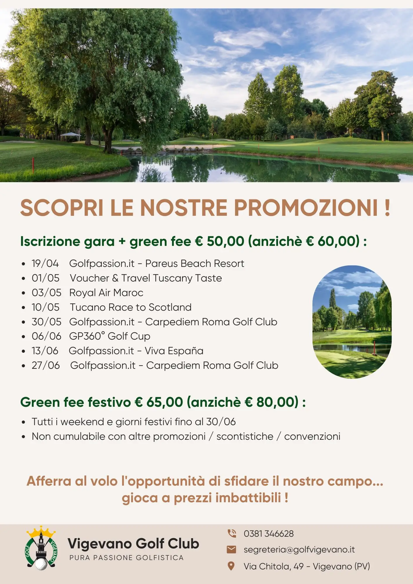 Promozioni Iscrizione gara Green fee 2026